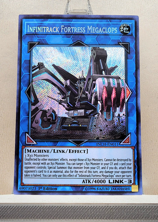 Yugioh! 1x Infinitrack Fortress Megaclops (INCH - Secret Rare) 1st Edition