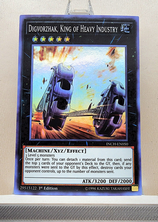 Yugioh! 1x Digvorzhak, King of Heavy Industry (INCH - Super Rare) 1st Edition