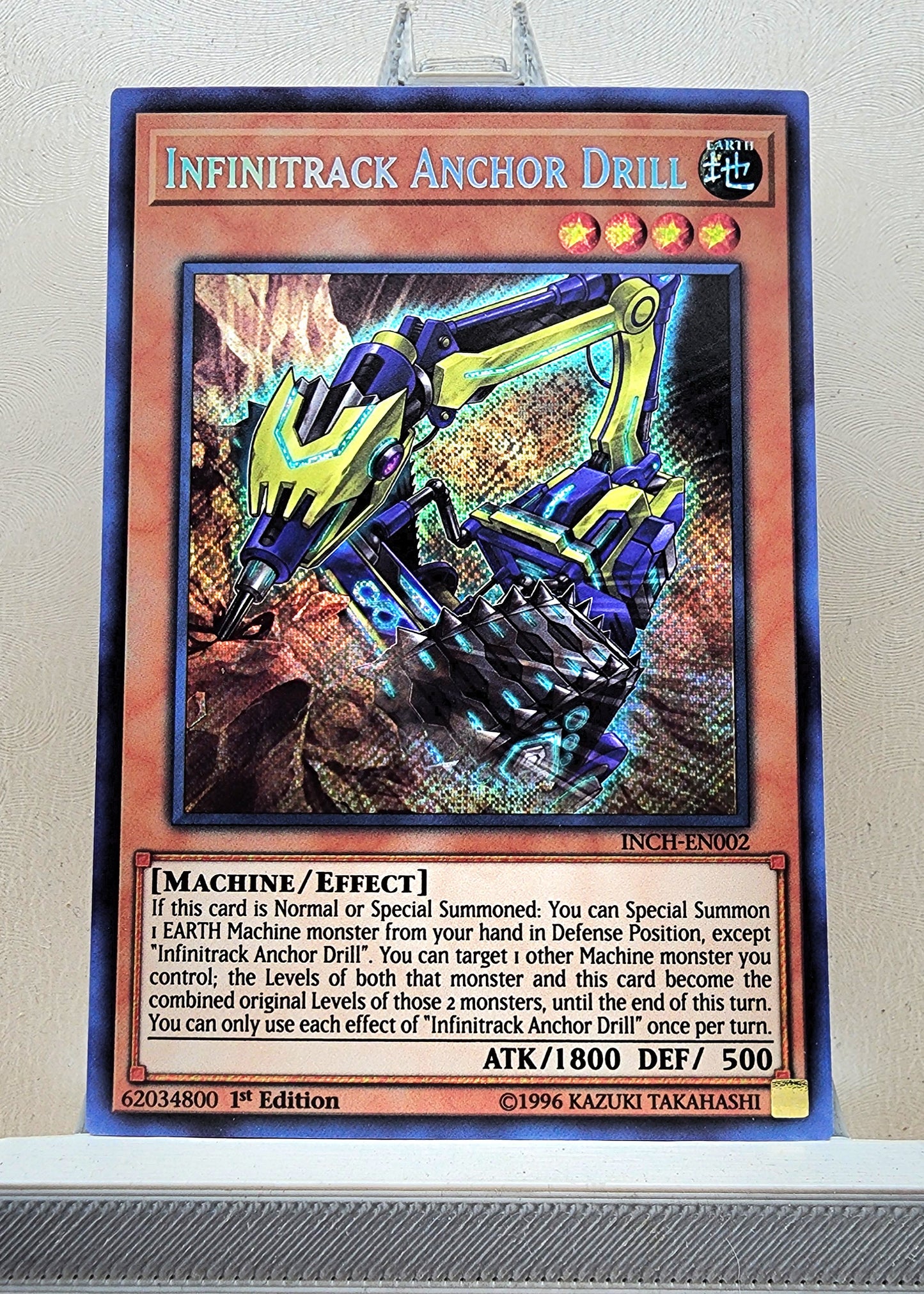 Yugioh! 1x Infinitrack Anchor Drill (INCH - Secret Rare) 1st Edition