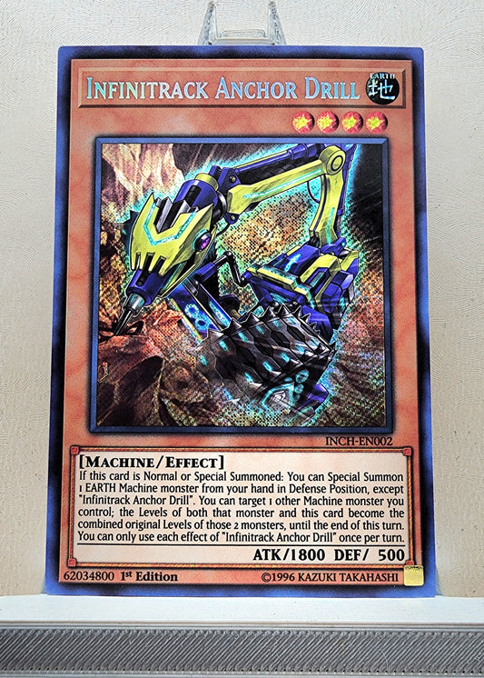 Yugioh! 1x Infinitrack Anchor Drill (INCH - Secret Rare) 1st Edition