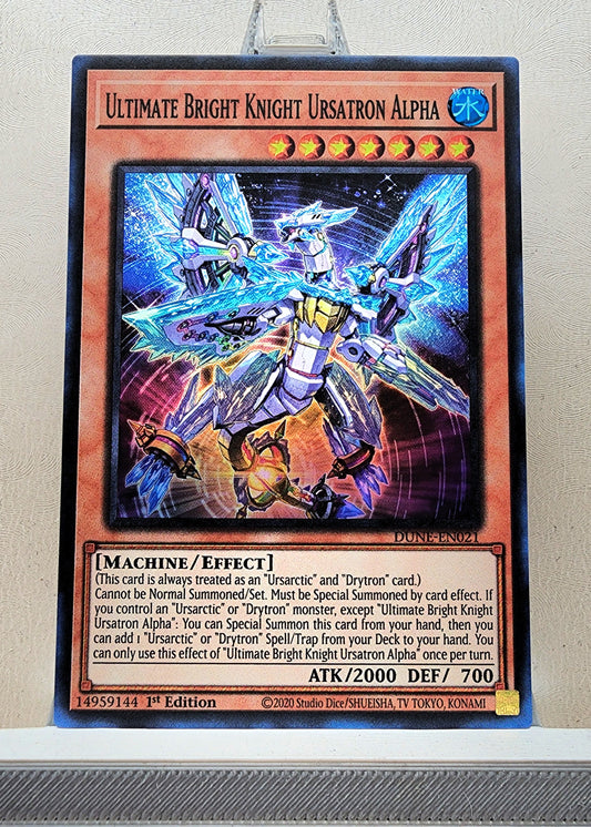 Yugioh! 1x Ultimate Bright Knight Ursatron Alpha (DUNE - Super Rare) 1st Edition