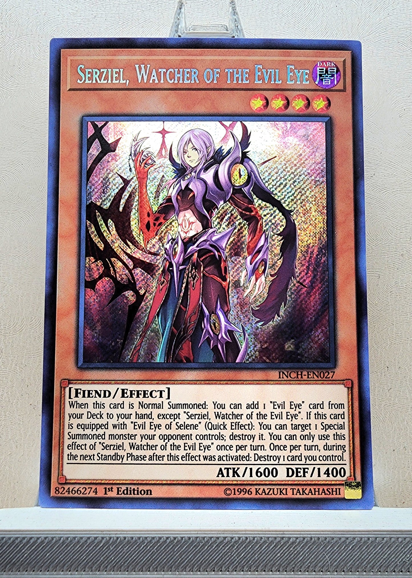 Yugioh! 1x Serziel, Watcher of the Evil Eye (INCH - Secret Rare) 1st Edition