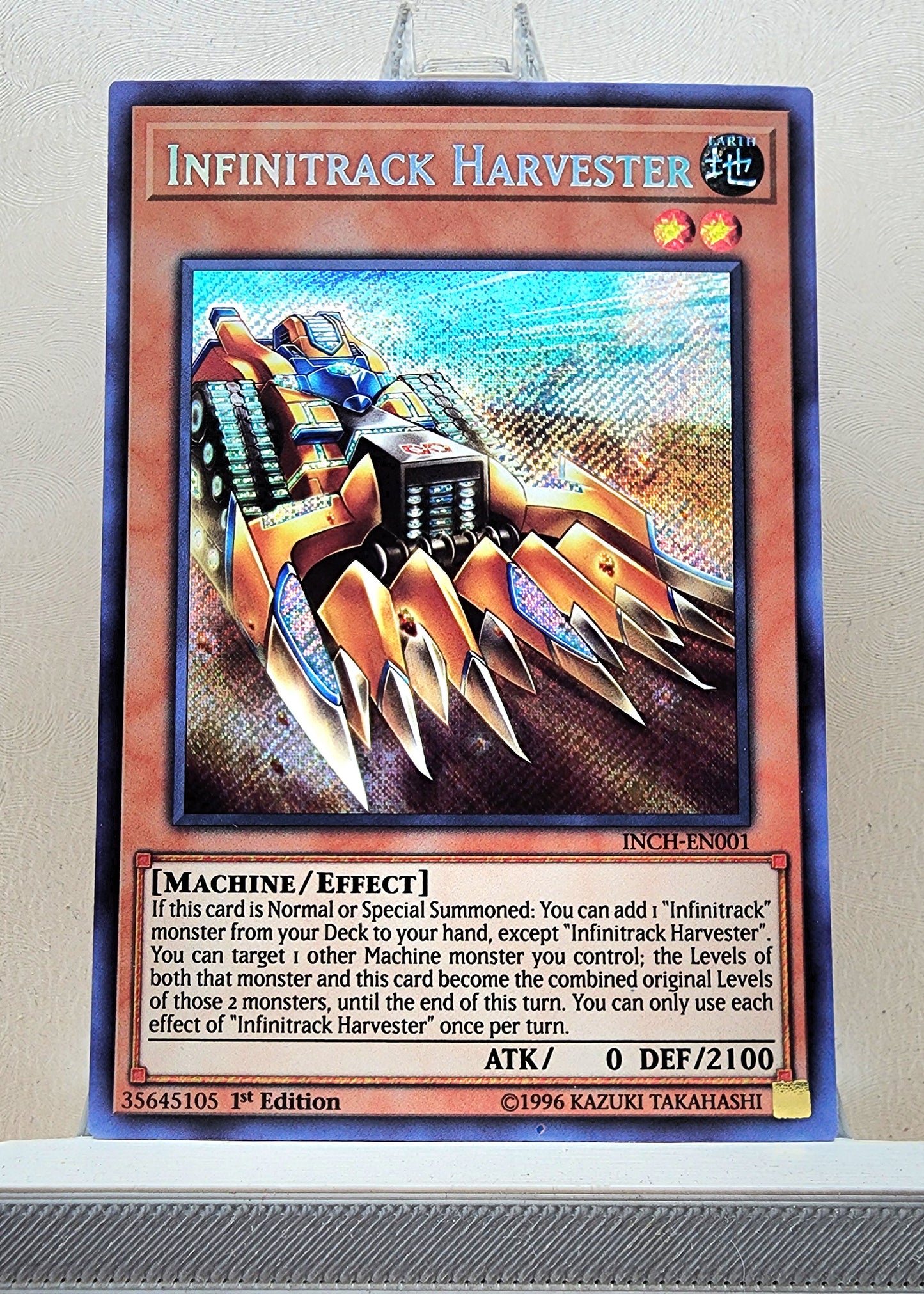 Yugioh! 1x Infinitrack Harvester (INCH - Secret Rare) 1st Edition