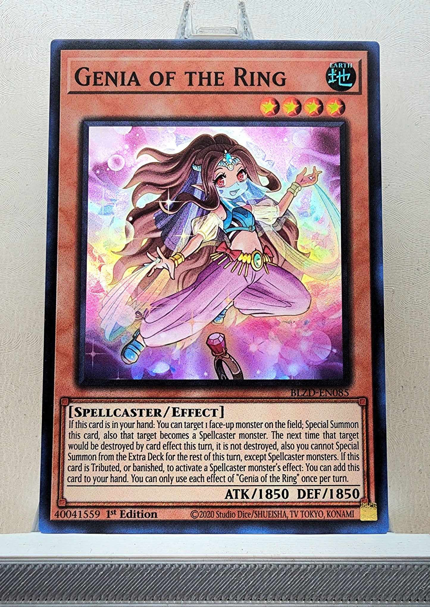 Yugioh! 1x Genia of the Ring (BLZD - Super Rare) 1st Edition