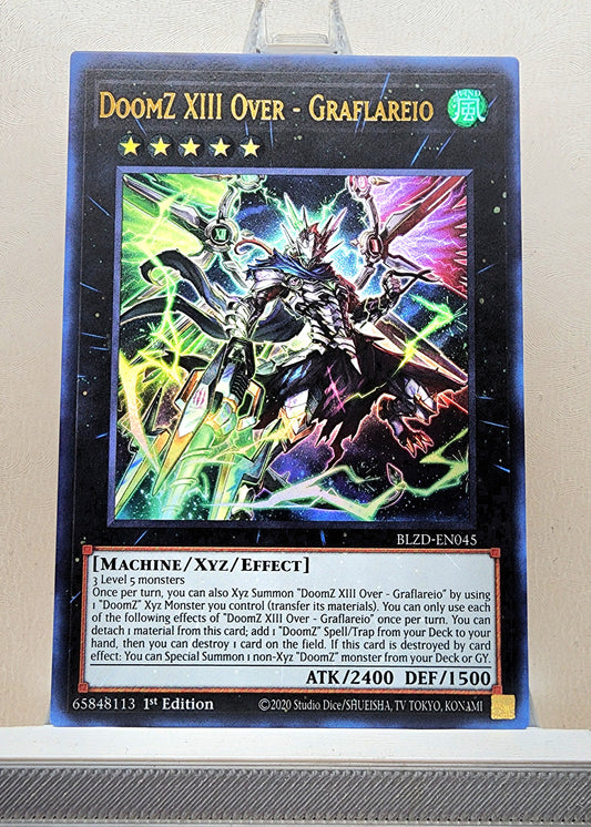Yugioh! 1x DoomZ XIII Over - Graflareio (BLZD - Ultra Rare) 1st Edition