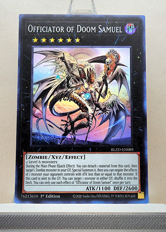 Yugioh! 1x Officiator of Doom Samuel (BLZD - Super Rare) 1st Edition