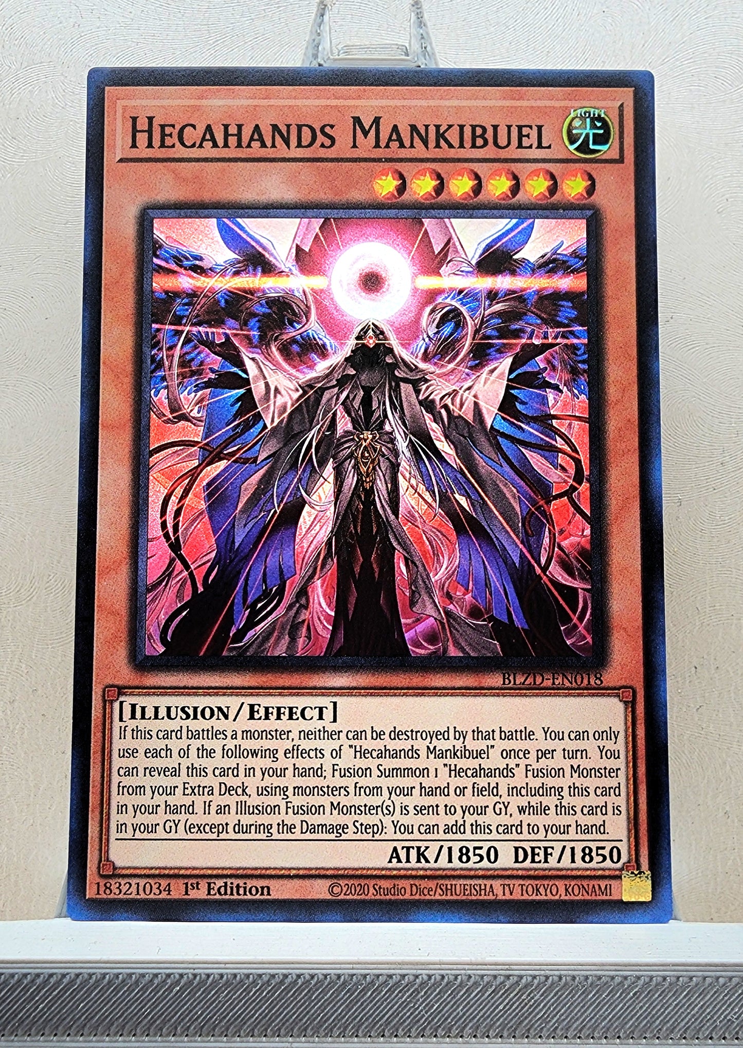 Yugioh! 1x Hecahands Mankibuel (BLZD - Super Rare) 1st Edition