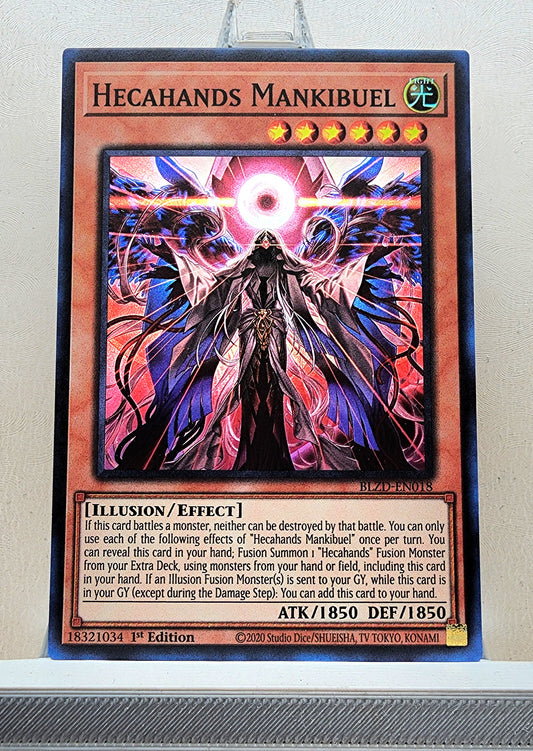 Yugioh! 1x Hecahands Mankibuel (BLZD - Super Rare) 1st Edition
