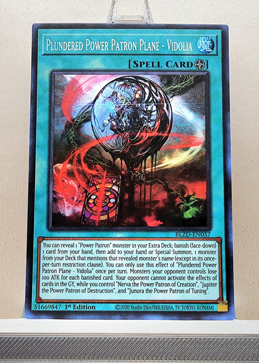 Yugioh! 1x Plundered Power Patron Plane - Vidolia (BLZD - Super Rare) 1st Edition