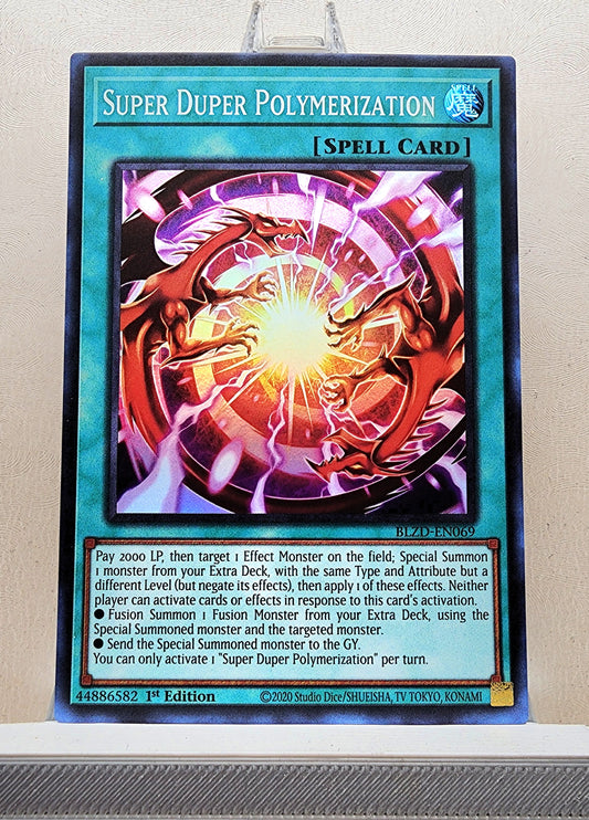 Yugioh! 1x Super Duper Polymerization (BLZD - Super Rare) 1st Edition