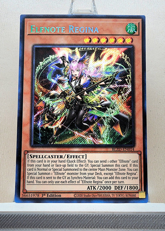 Yugioh! 1x Elfnote Regina (BLZD - Secret Rare) 1st Edition