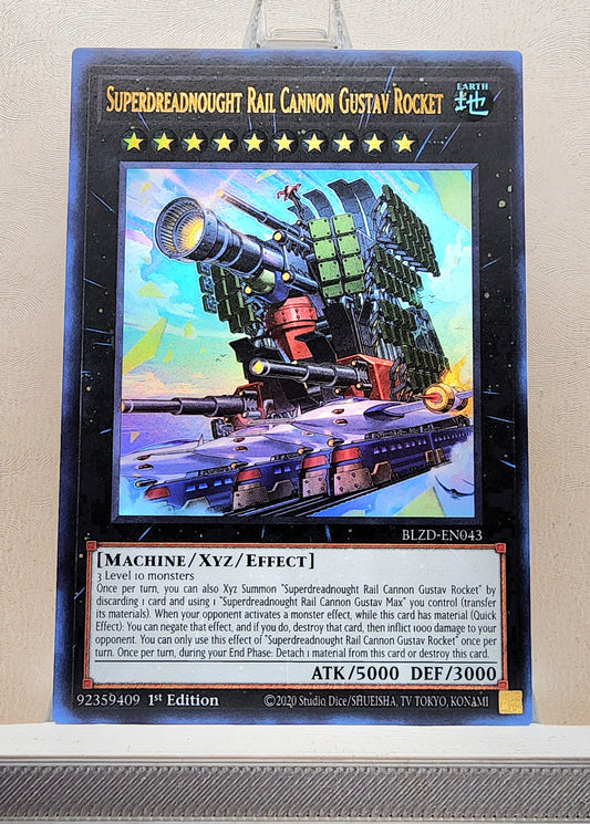 Yugioh! 1x Superdreadnought Rail Cannon Gustav Rocket (BLZD - Ultra Rare) 1st Edition