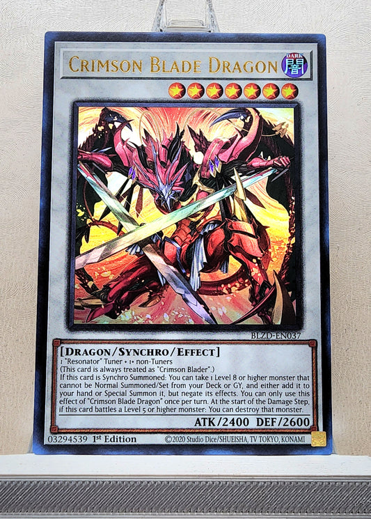 Yugioh! 1x Crimson Blade Dragon (BLZD - Ultra Rare) 1st Edition