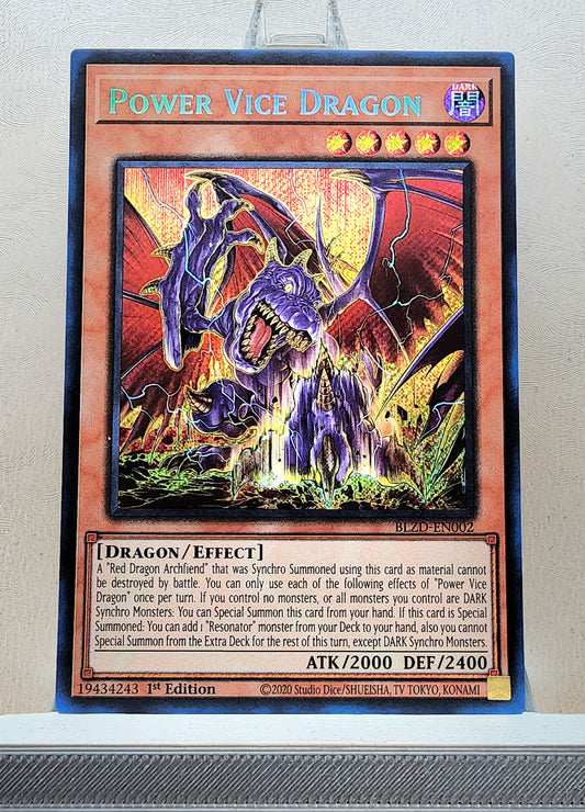 Yugioh! 1x Power Vice Dragon (BLZD - Secret Rare) 1st Edition