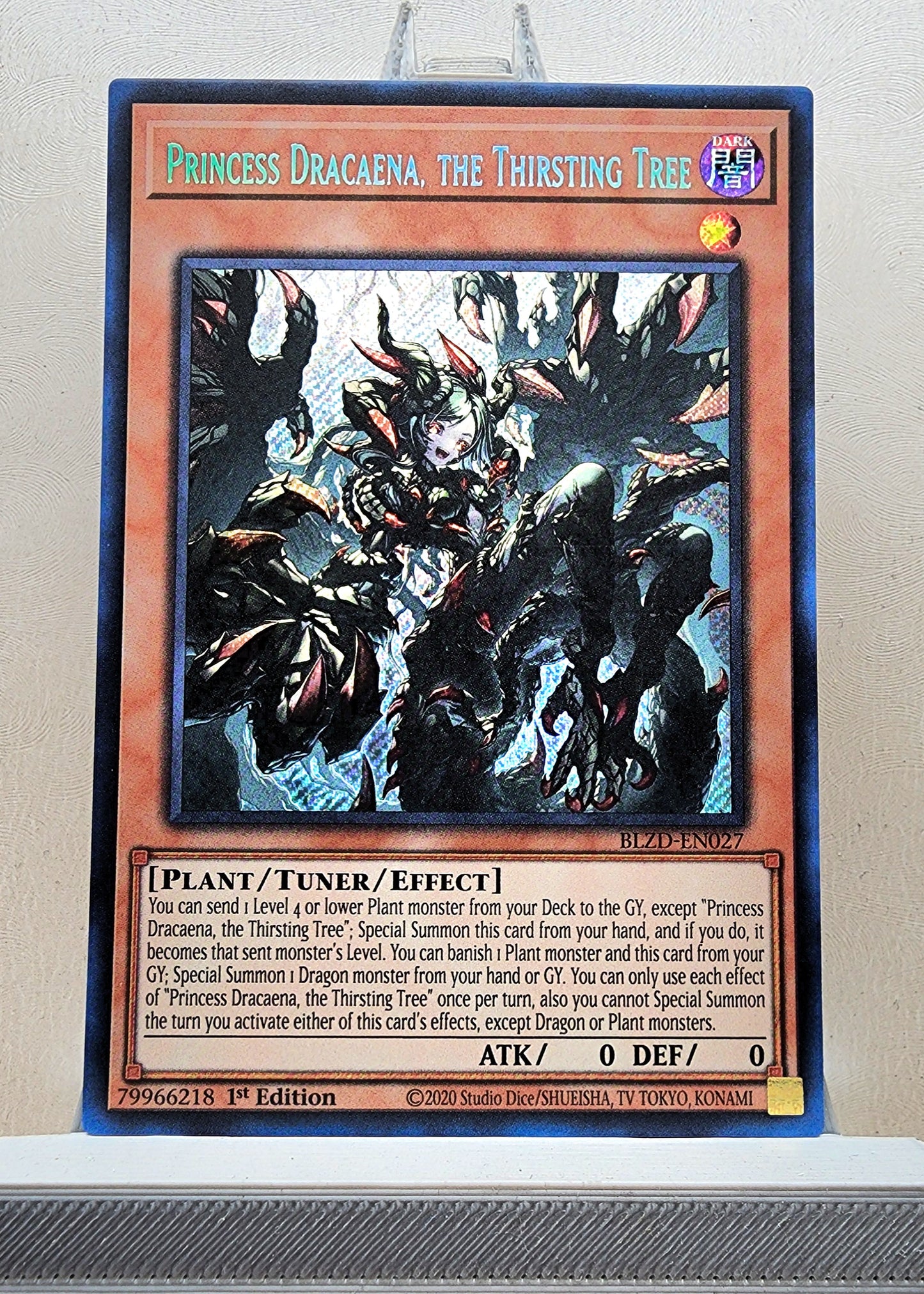 Yugioh! 1x Princess Dracaena, the Thirsting Tree (BLZD - Secret Rare) 1st Edition