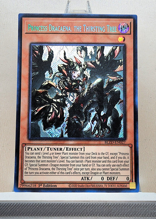 Yugioh! 1x Princess Dracaena, the Thirsting Tree (BLZD - Secret Rare) 1st Edition