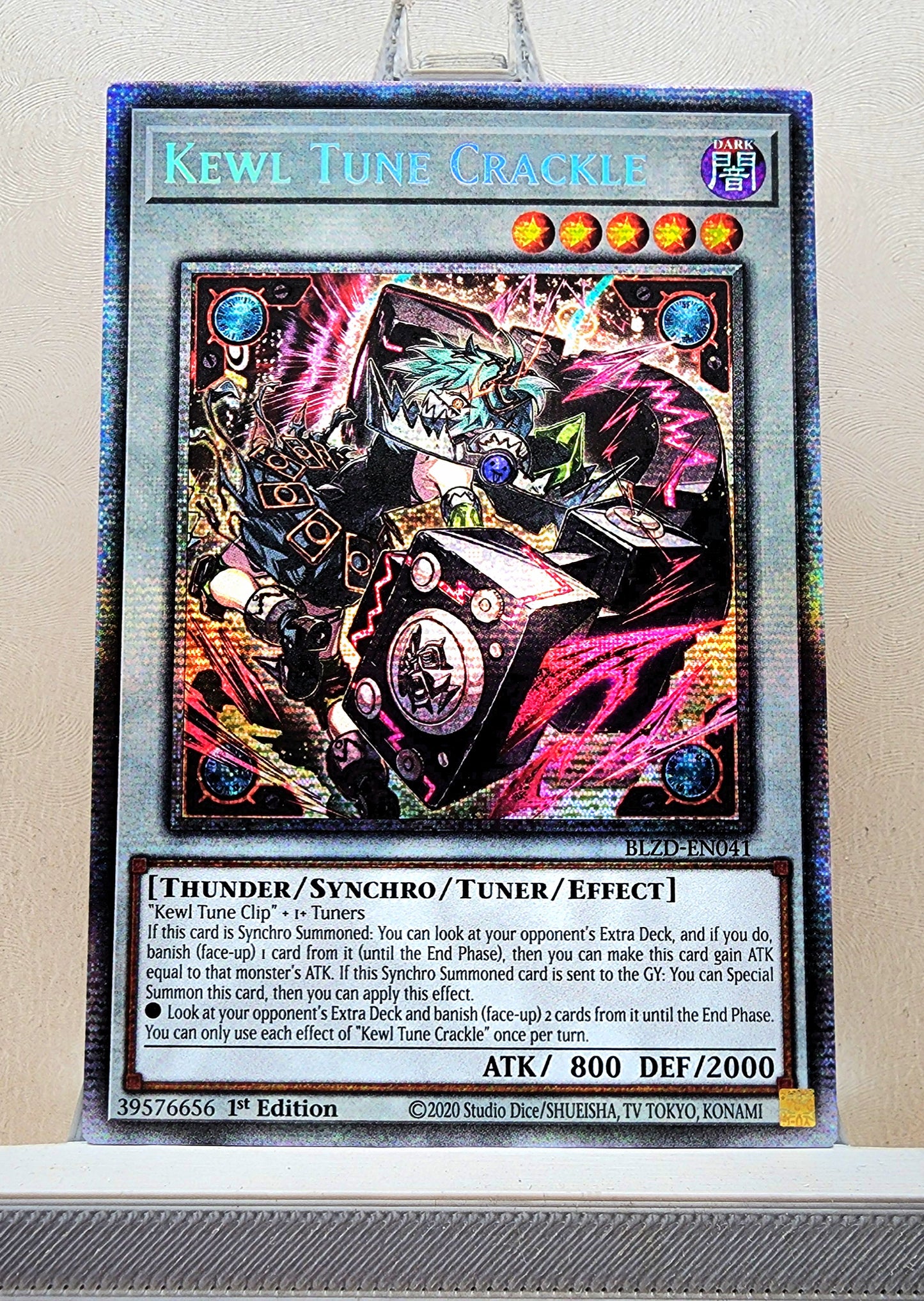 Yugioh! 1x Kewl Tune Crackle (BLZD - Starlight Rare) 1st Edition