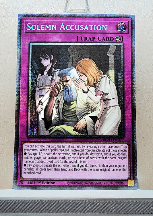 Yugioh! 1x Solemn Accusation (BLZD - Starlight Rare) 1st Edition