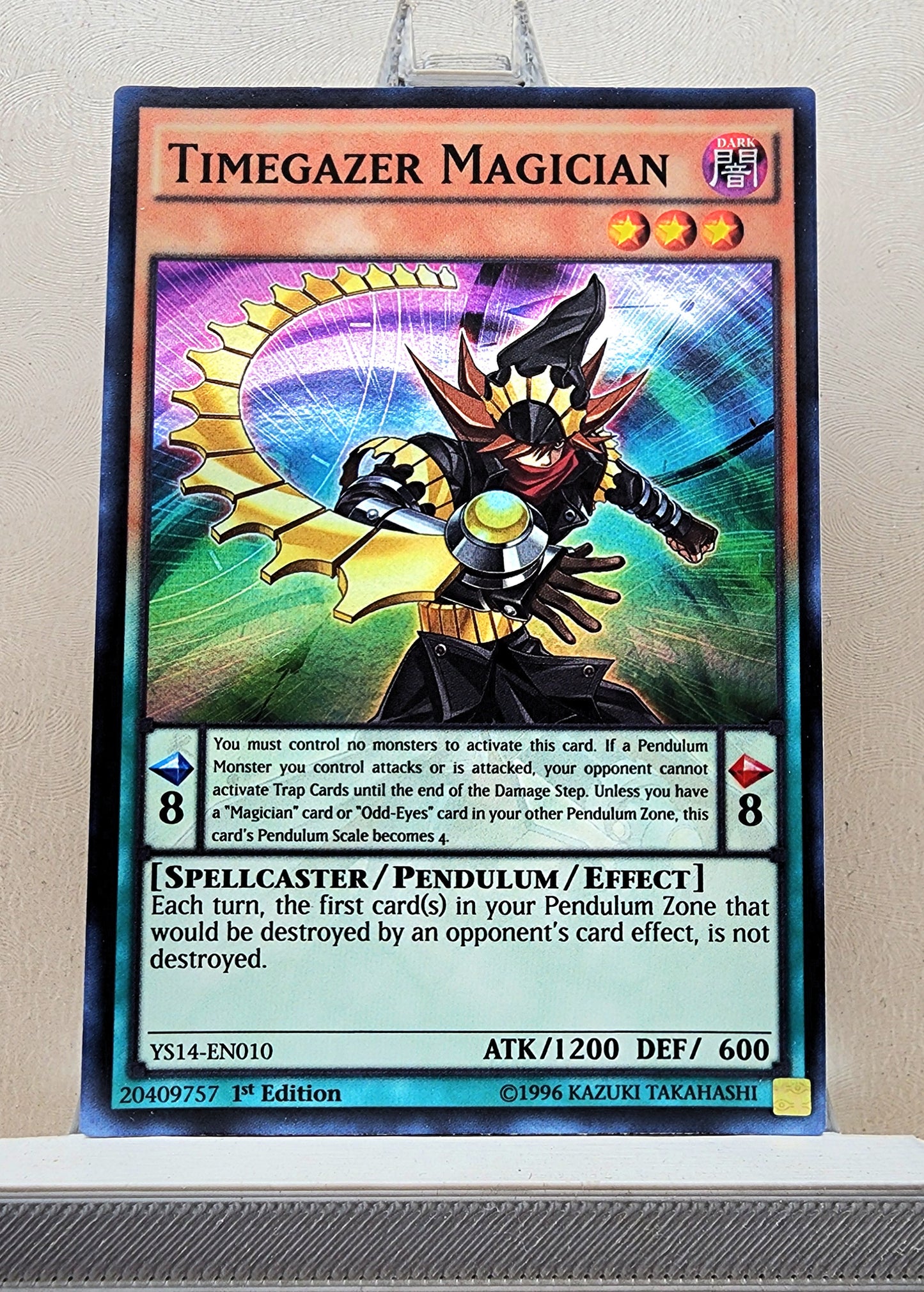 Yugioh! 1x Timegazer Magician (YS14 - Super Rare) 1st Edition