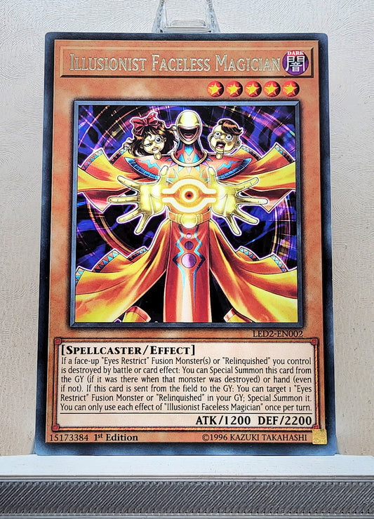 Yugioh! 1x Illusionist Faceless Magician (LED2 - Rare) 1st Edition