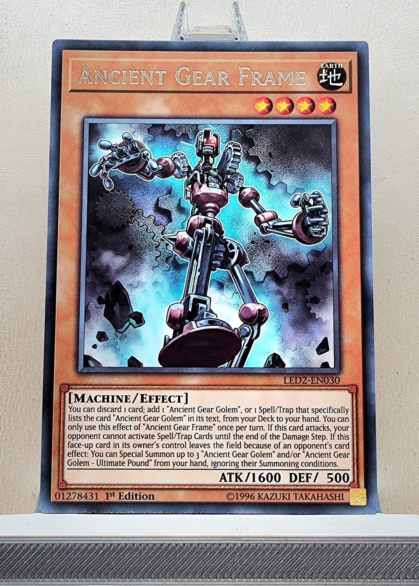 Yugioh! 1x Ancient Gear Frame (LED2 - Rare) 1st Edition