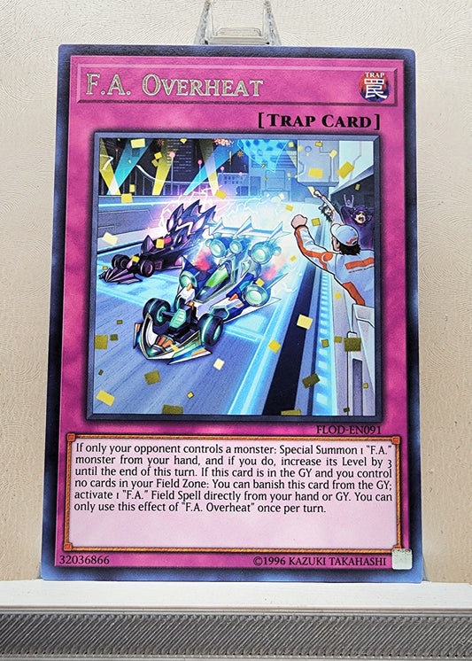 Yugioh! 1x F.A. Overheat (FLOD - Rare) 1st/Unli Edition