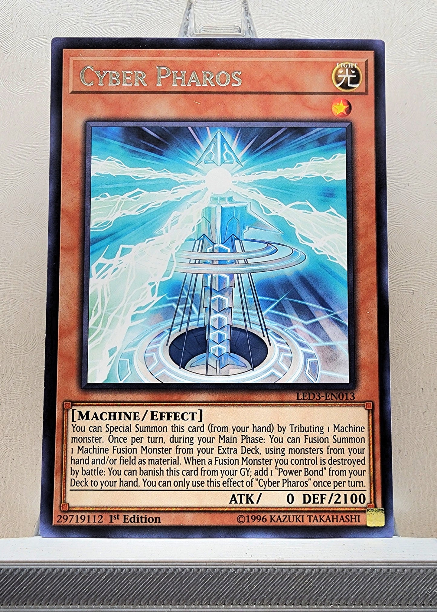 Yugioh! 1x Cyber Pharos (LED3 - Rare) 1st Edition