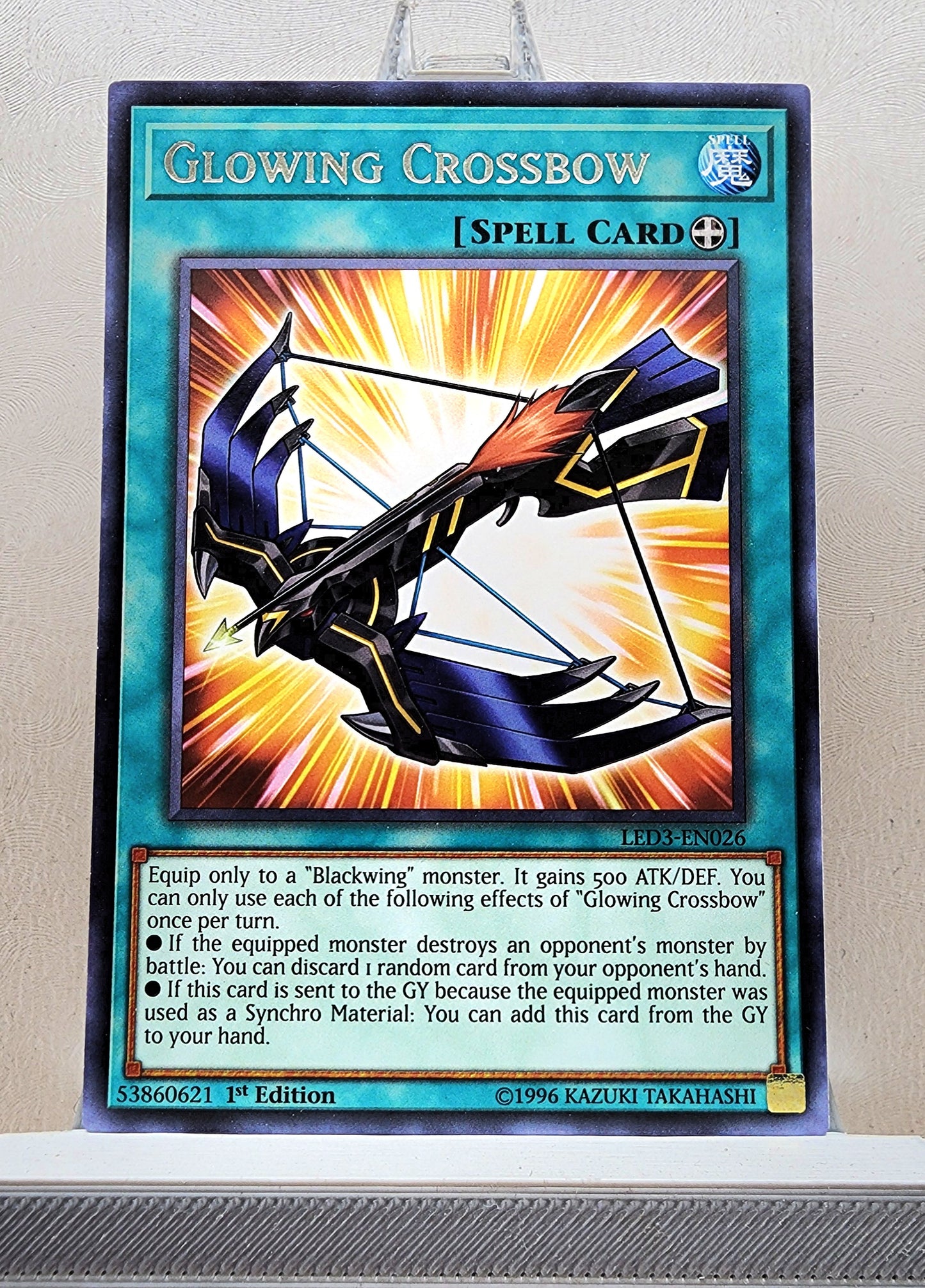 Yugioh! 1x Glowing Crossbow (LED3 - Rare) 1st Edition