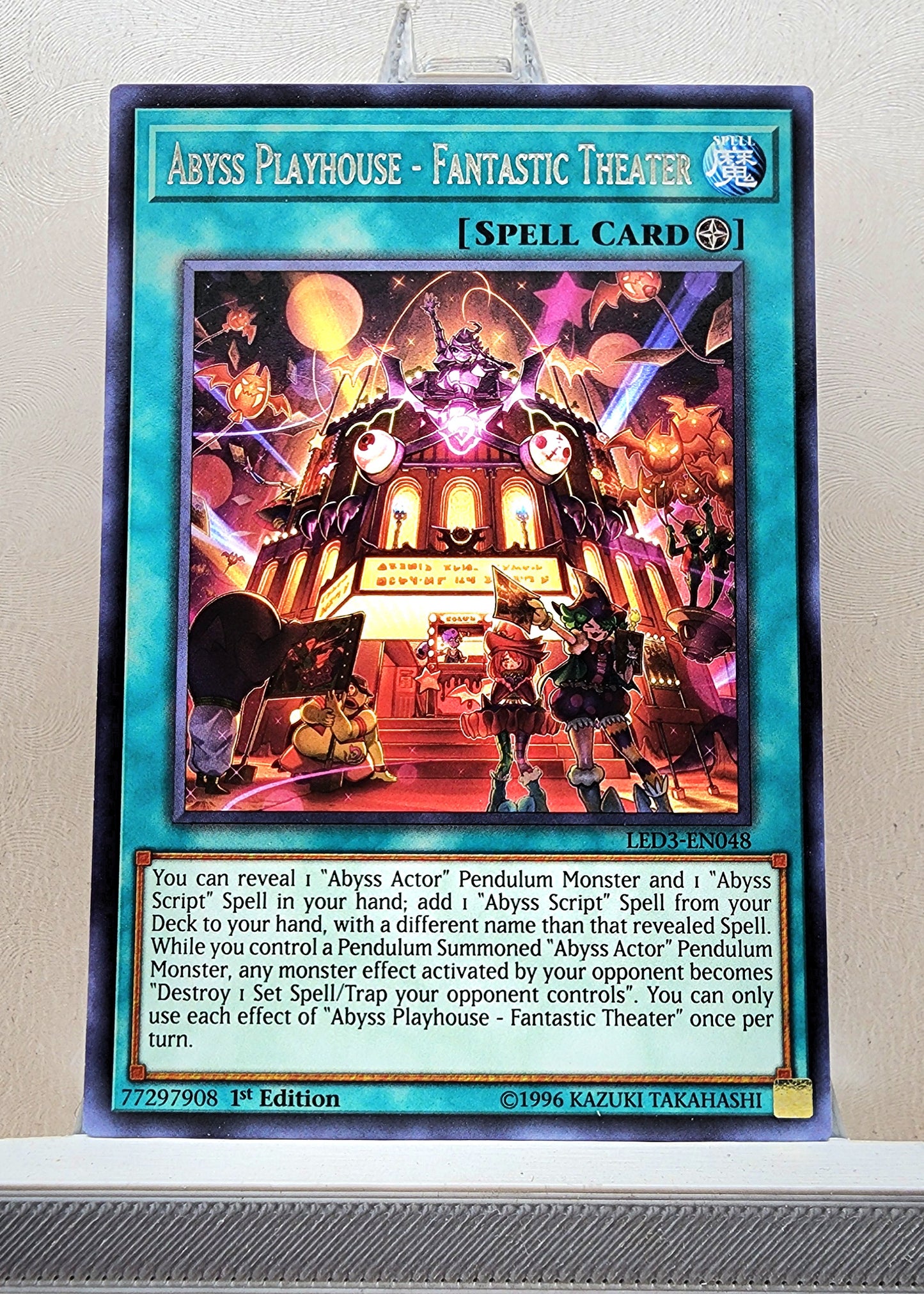 Yugioh! 1x Abyss Playhouse - Fantastic Theater (LED3 - Rare) 1st Edition