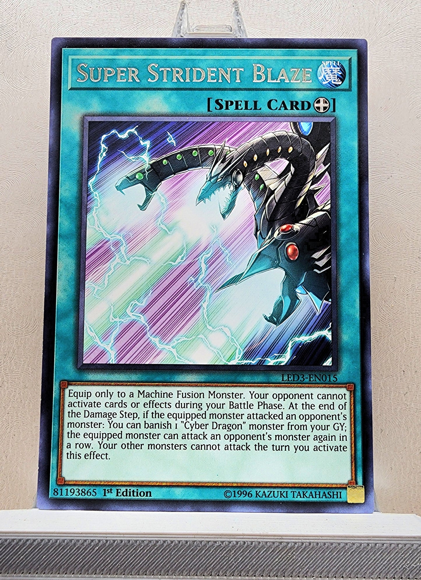 Yugioh! 1x Super Strident Blaze (LED3 - Rare) 1st Edition