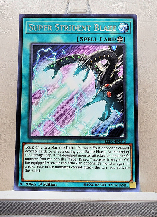 Yugioh! 1x Super Strident Blaze (LED3 - Rare) 1st Edition