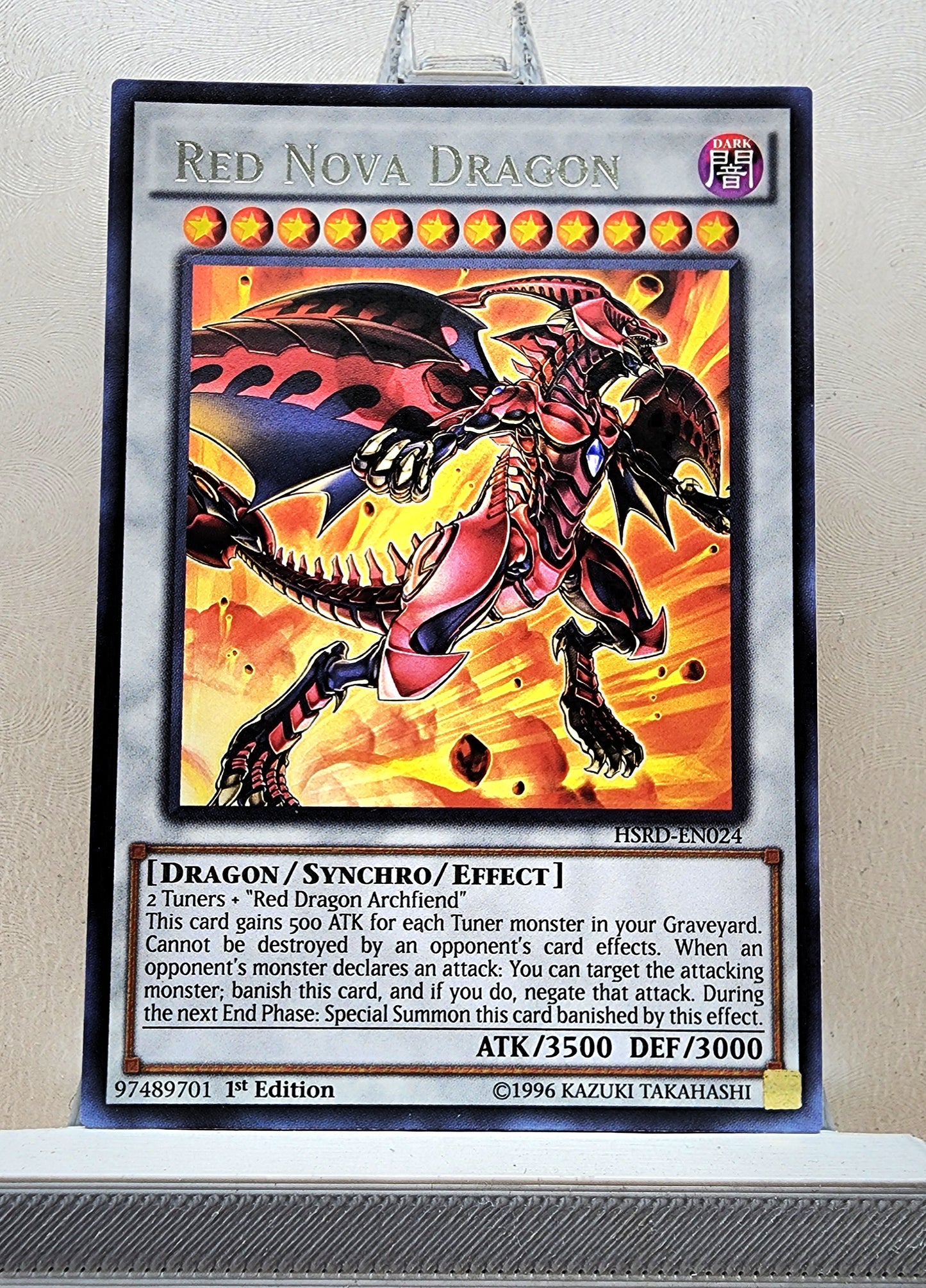 Yugioh! 1x Red Nova Dragon (HSRD - Rare) 1st Edition