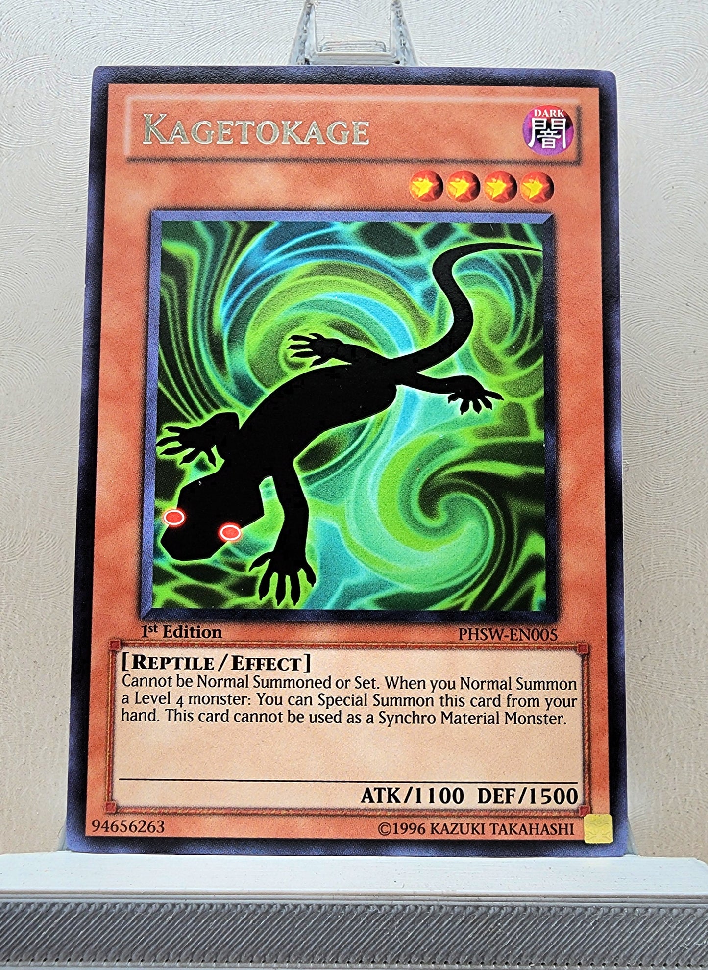 Yugioh! 1x Kagetokage (PHSW - Rare) 1st/Unli Edition