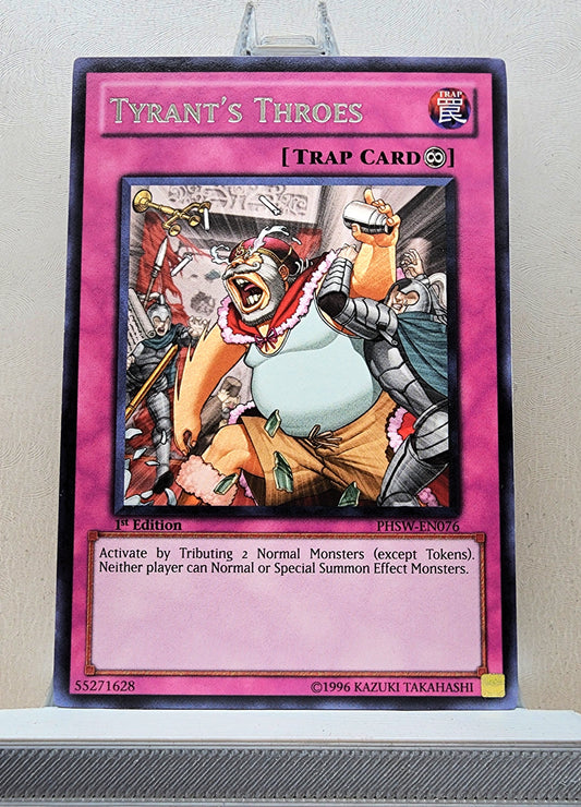 Yugioh! 1x Tyrant's Throes (PHSW - Rare) 1st/Unli Edition