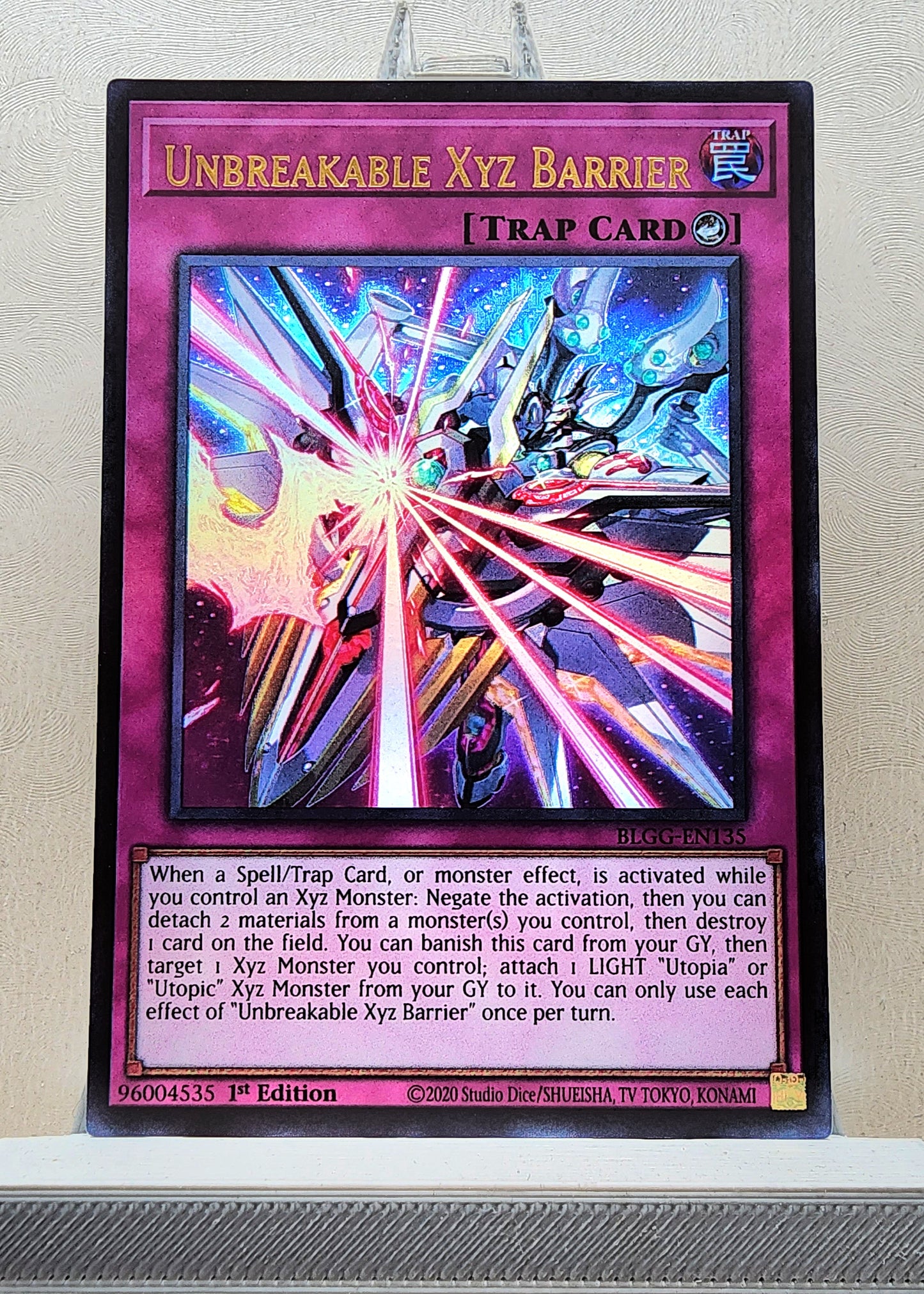 Yugioh! 1x Unbreakable Xyz Barrier (BLGG - Ultra Rare) 1st Edition