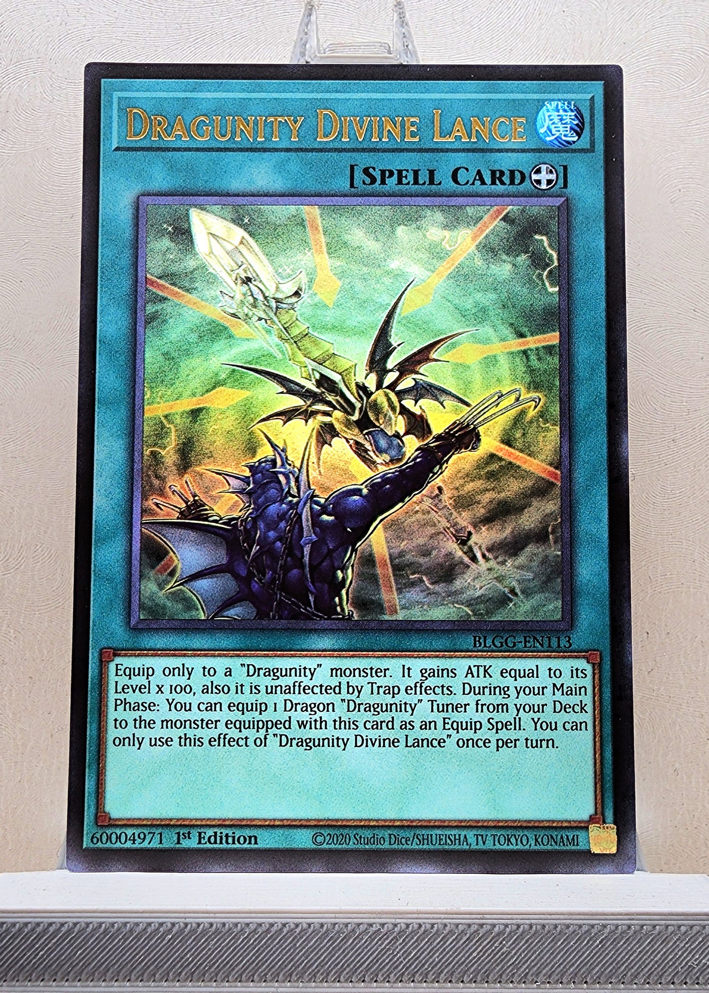 Yugioh! 1x Dragunity Divine Lance (BLGG - Ultra Rare) 1st Edition