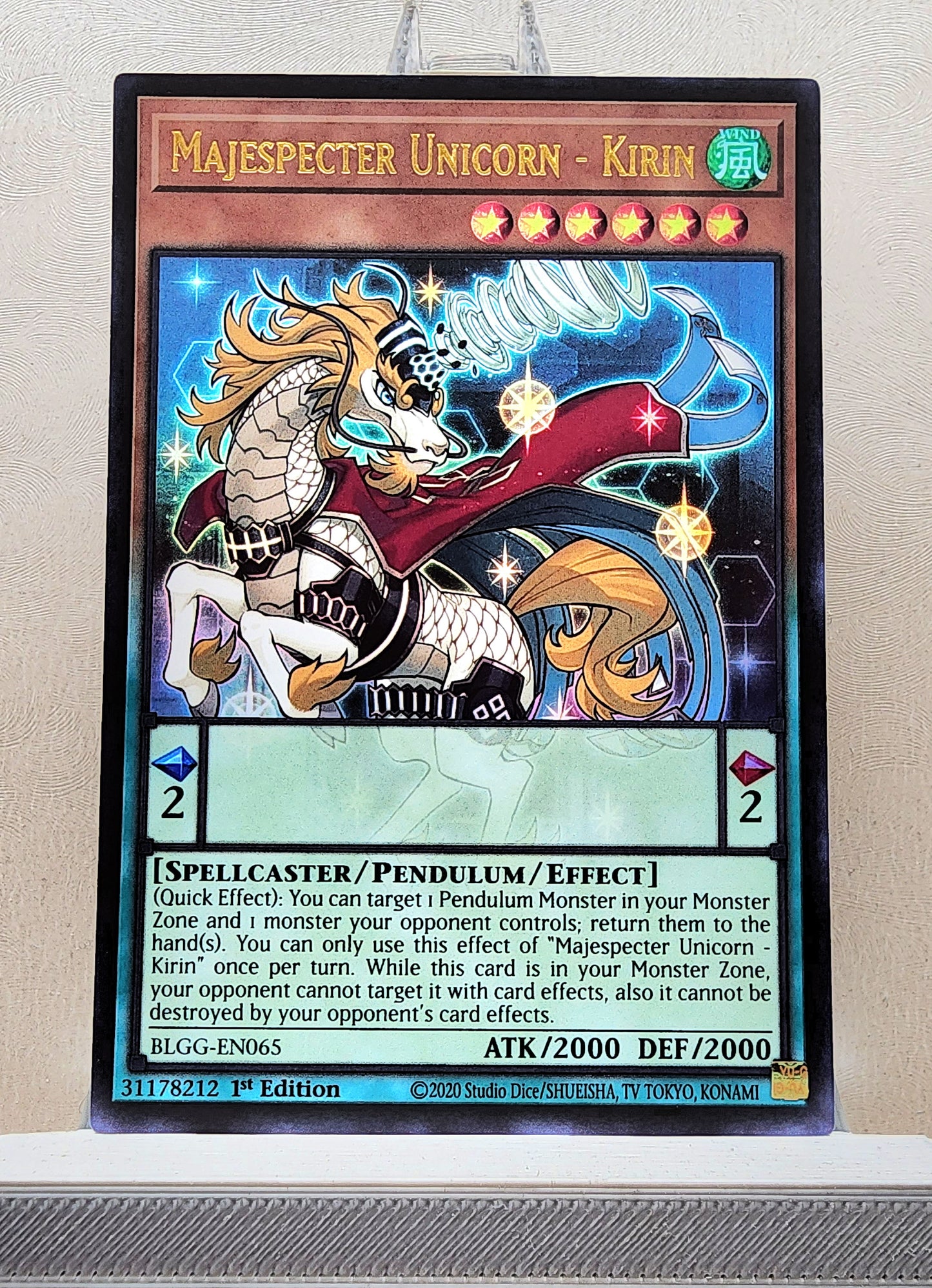 Yugioh! 1x Majespecter Unicorn - Kirin (BLGG - Ultra Rare) 1st Edition