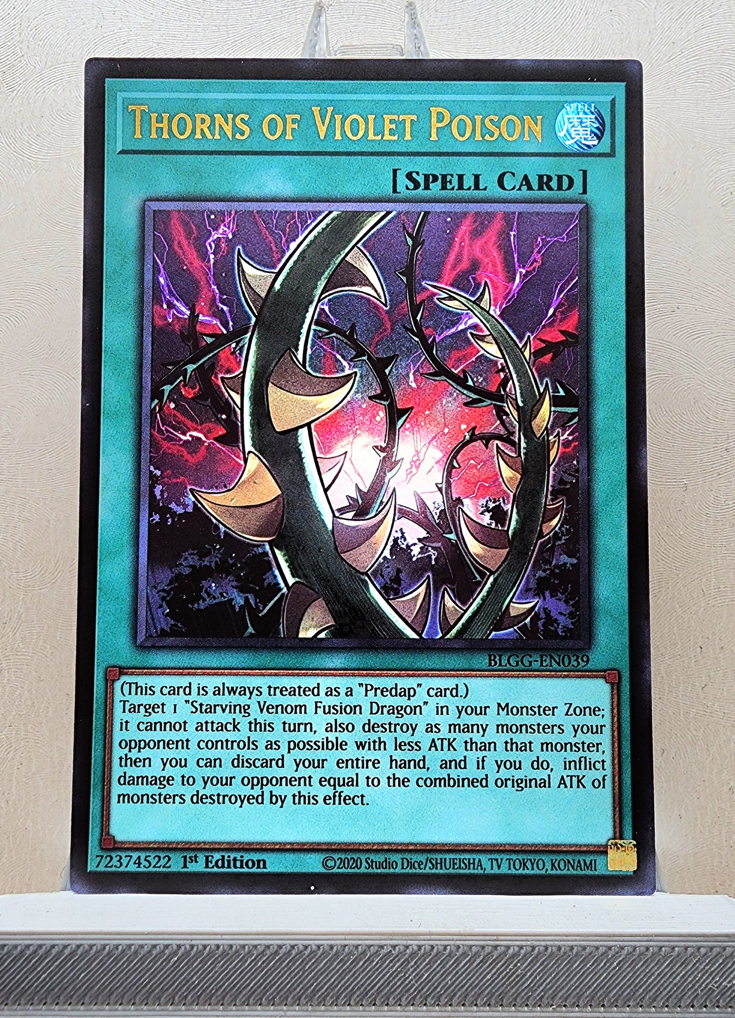 Yugioh! 1x Thorns of Violet Poison (BLGG - Ultra Rare) 1st Edition