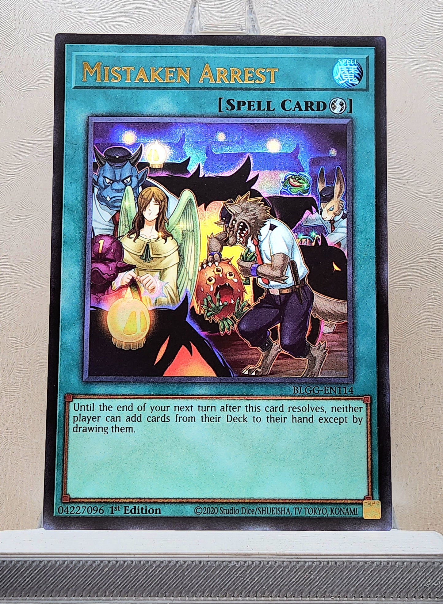 Yugioh! 1x Mistaken Arrest (BLGG - Ultra Rare) 1st Edition