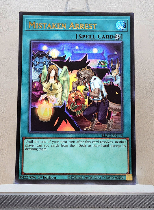 Yugioh! 1x Mistaken Arrest (BLGG - Ultra Rare) 1st Edition