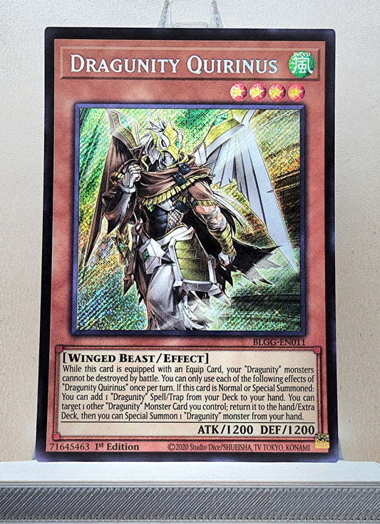 Yugioh! 1x Dragunity Quirinus (BLGG - Secret Rare) 1st Edition