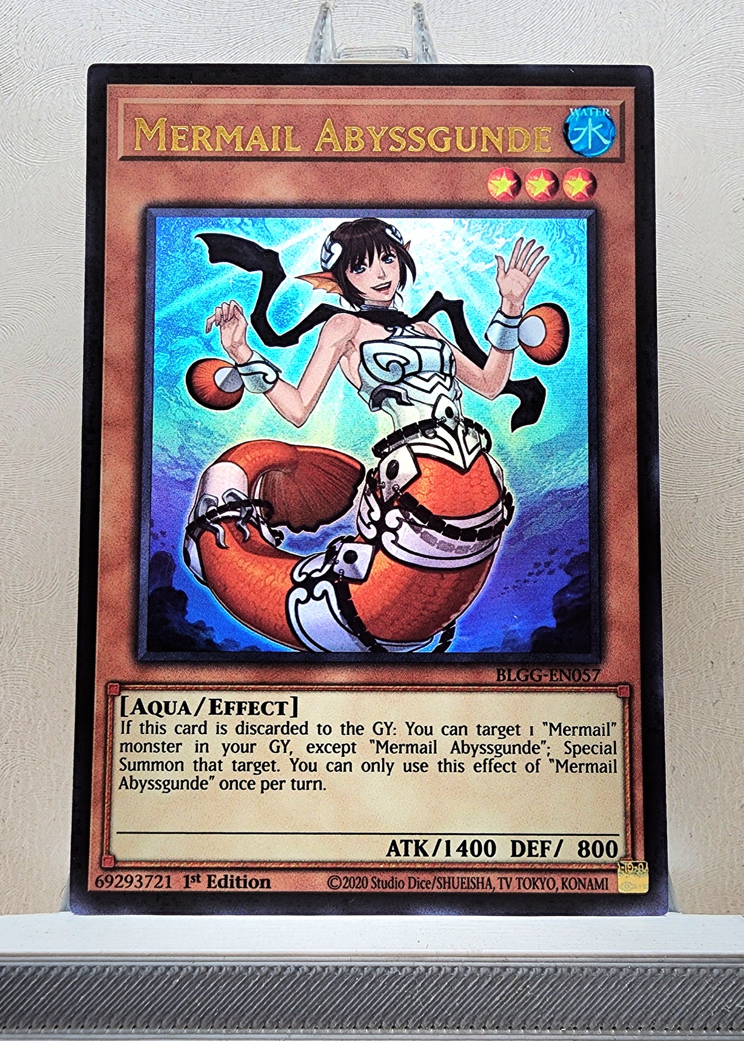 Yugioh! 1x Mermail Abyssgunde (BLGG - Ultra Rare) 1st Edition