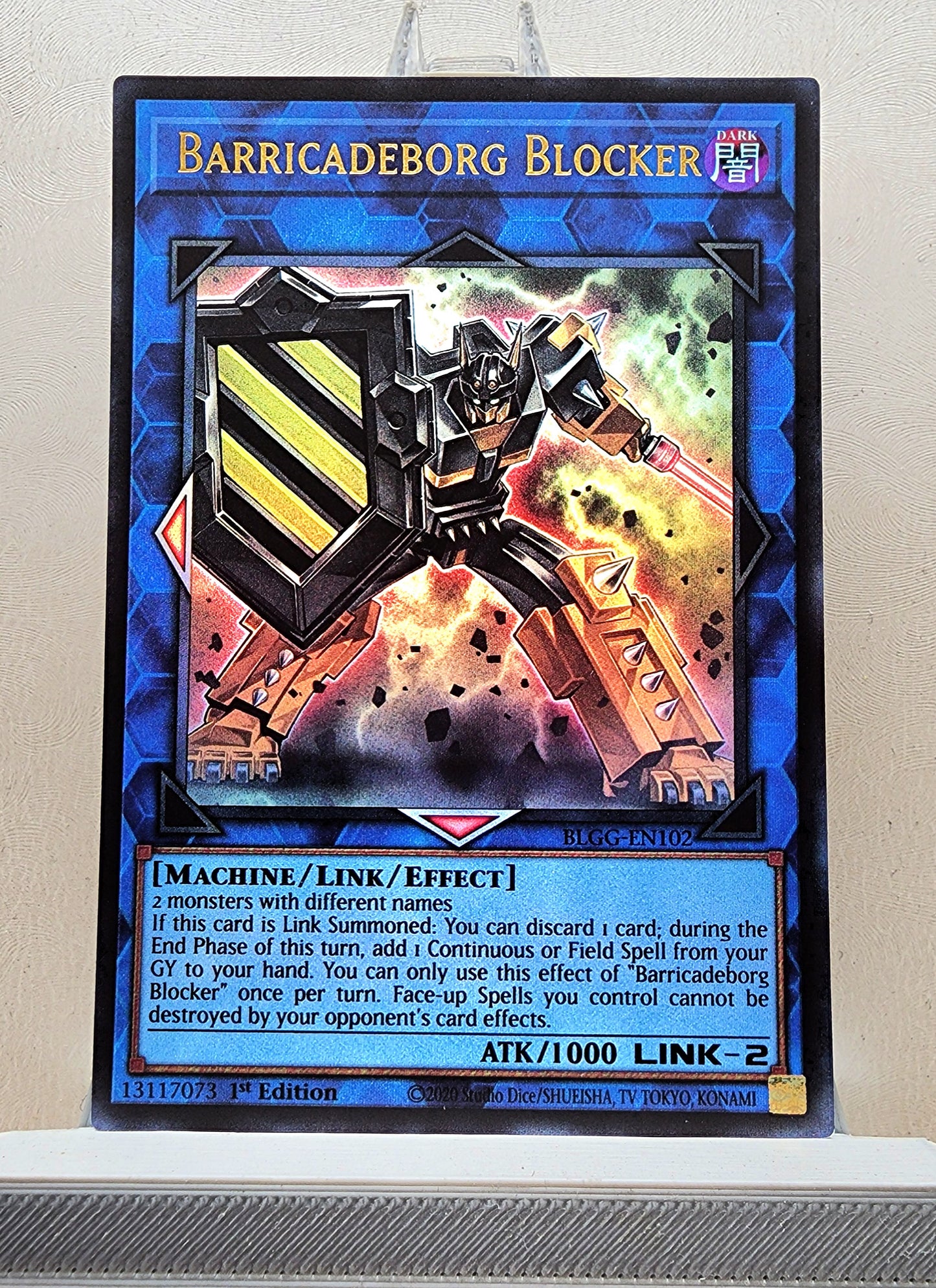 Yugioh! 1x Barricadeborg Blocker (BLGG - Ultra Rare) 1st Edition
