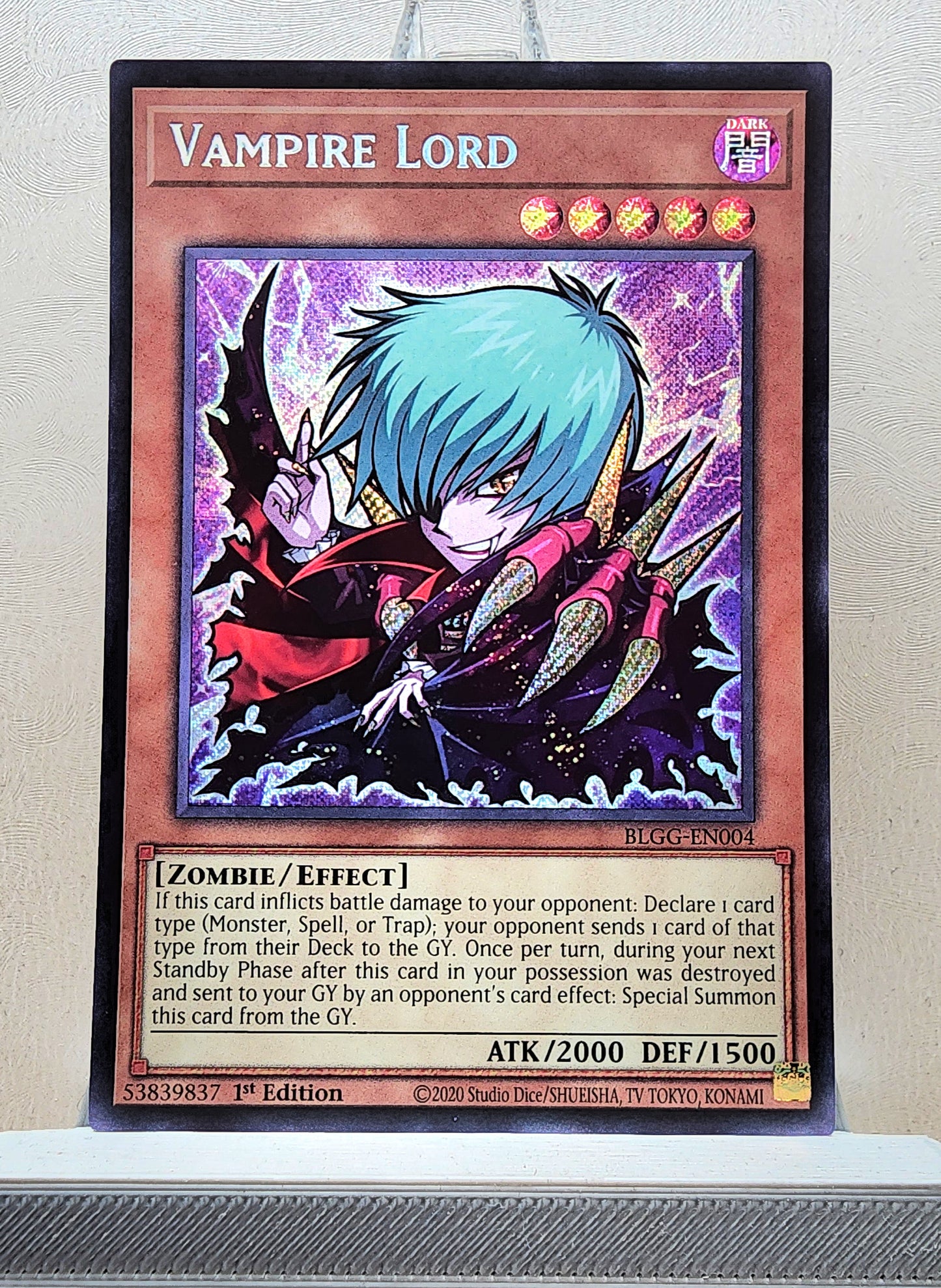 Yugioh! 1x Vampire Lord Chibi Artwork (BLGG - Secret Rare) 1st Edition