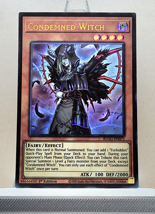 Yugioh! 1x Condemned Witch (BLGG - Ultra Rare) 1st Edition