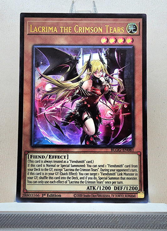 Yugioh! 1x Lacrima the Crimson Tears (BLGG - Ultra Rare) 1st Edition