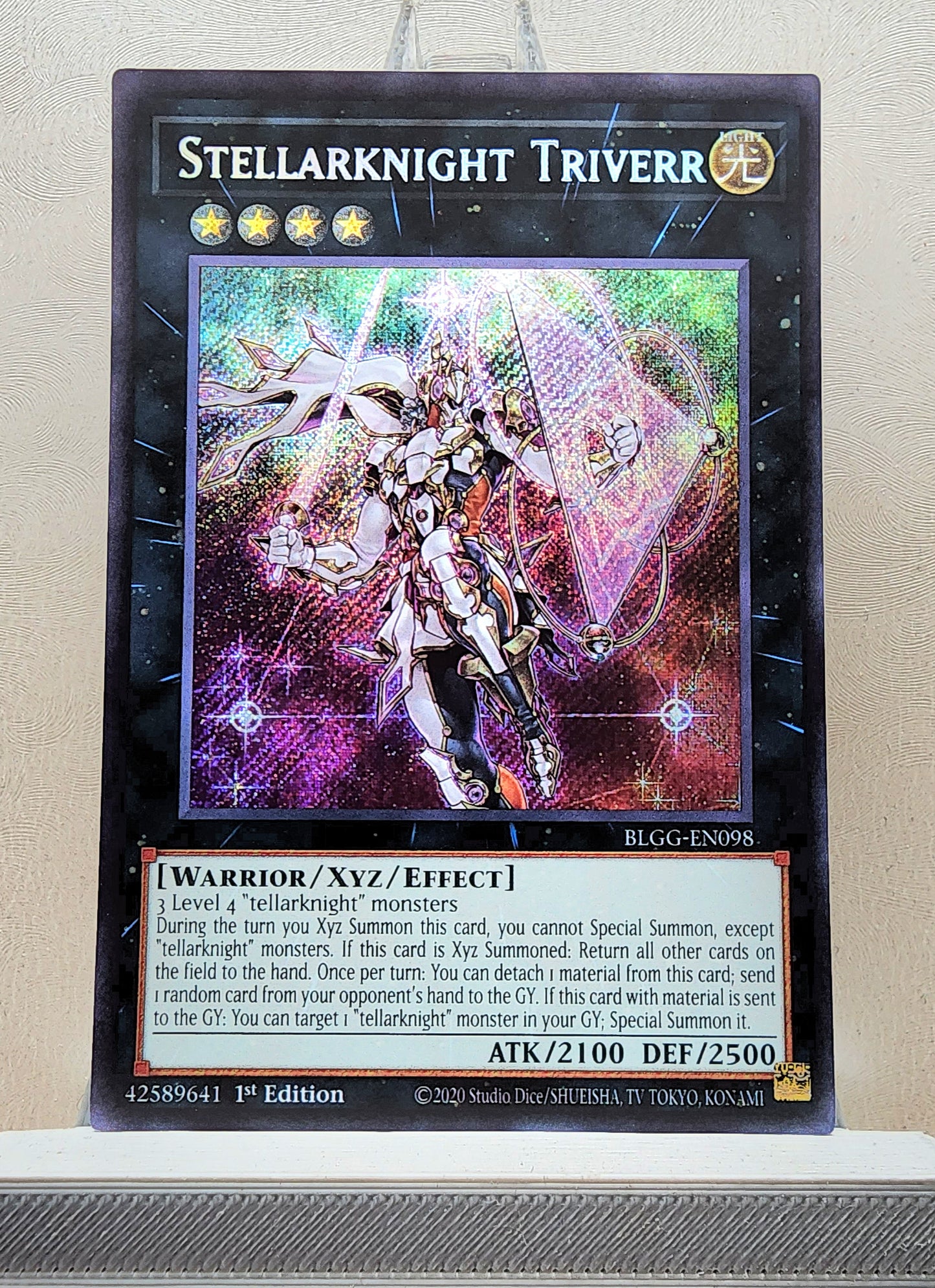 Yugioh! 1x Stellarknight Triverr (BLGG - Secret Rare) 1st Edition