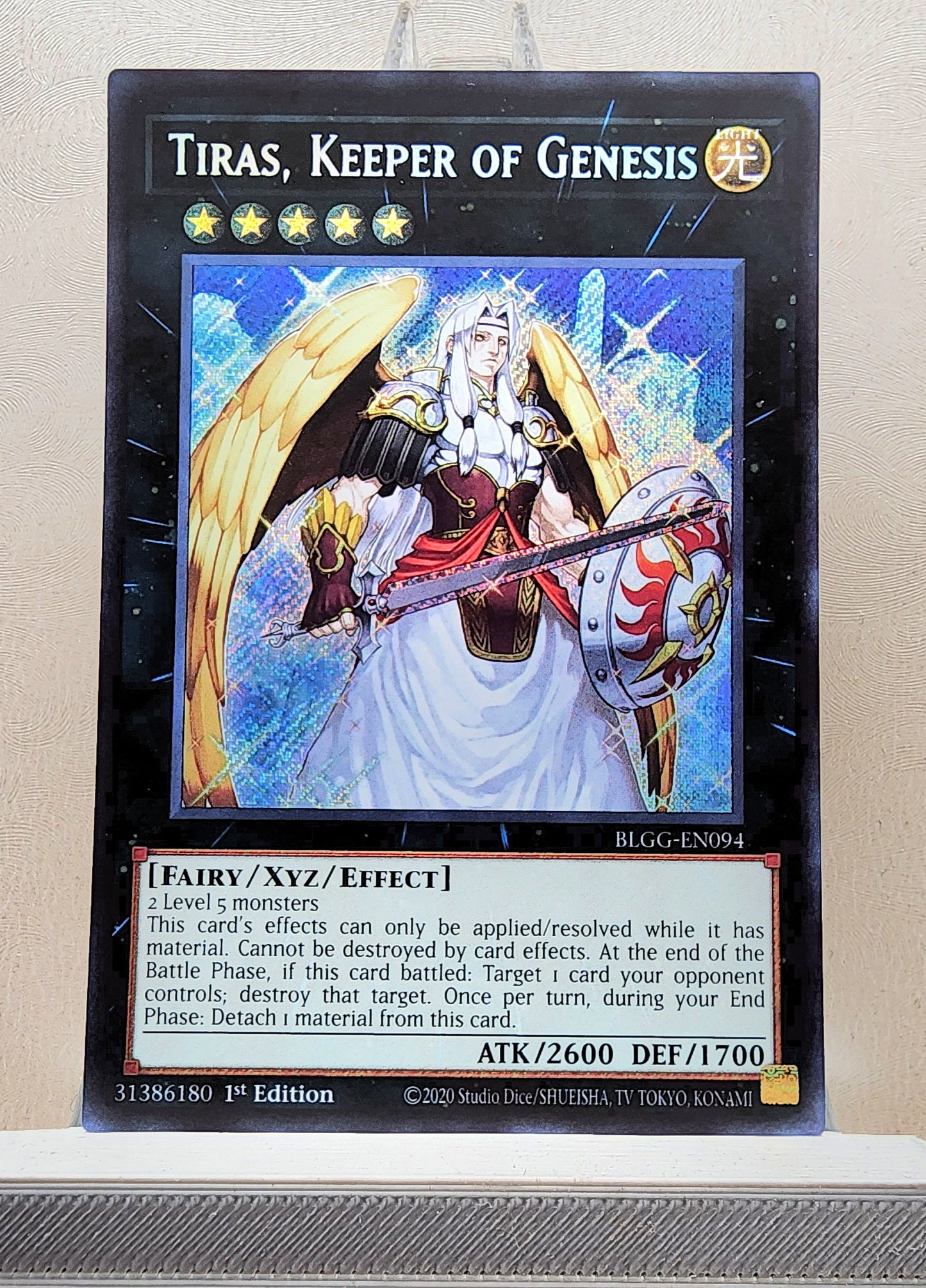 Yugioh! 1x Tiras, Keeper of Genesis (BLGG - Secret Rare) 1st Edition