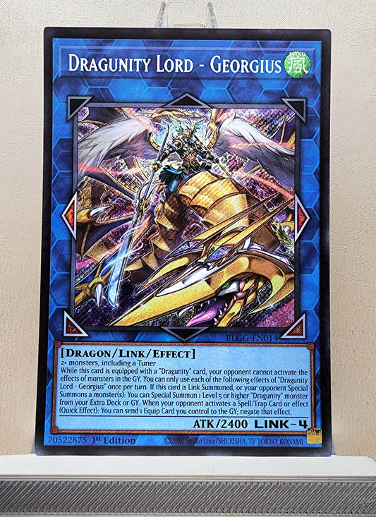 Yugioh! 1x Dragunity Lord - Georgius (BLGG - Secret Rare) 1st Edition