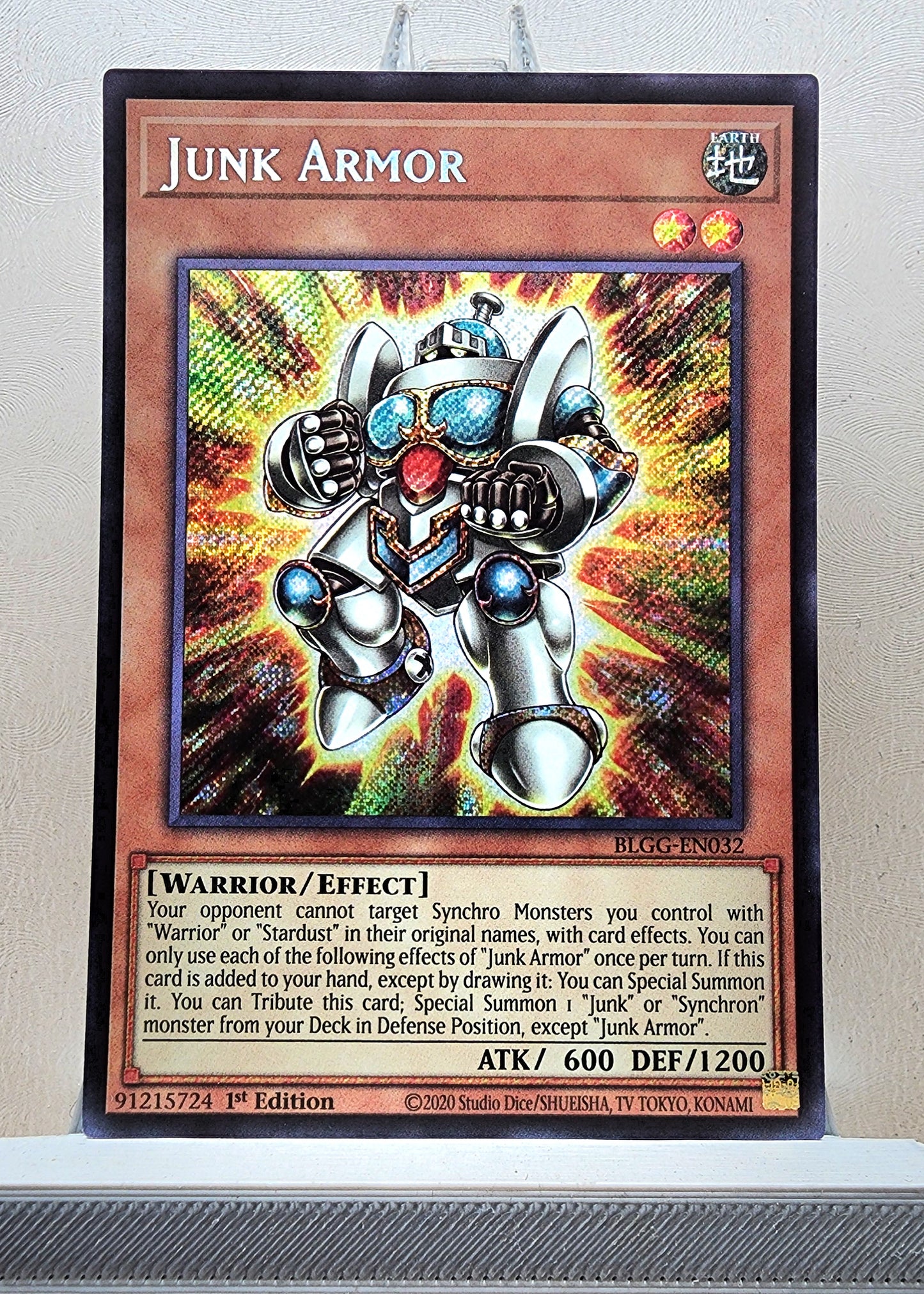 Yugioh! 1x Junk Armor (BLGG - Secret Rare) 1st Edition